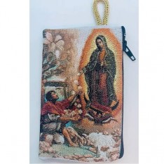 Small Rosary Pouch - OLOG with St. Juan Diego (3" x 4")